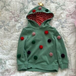 Mini boden Christmas tree hoodie